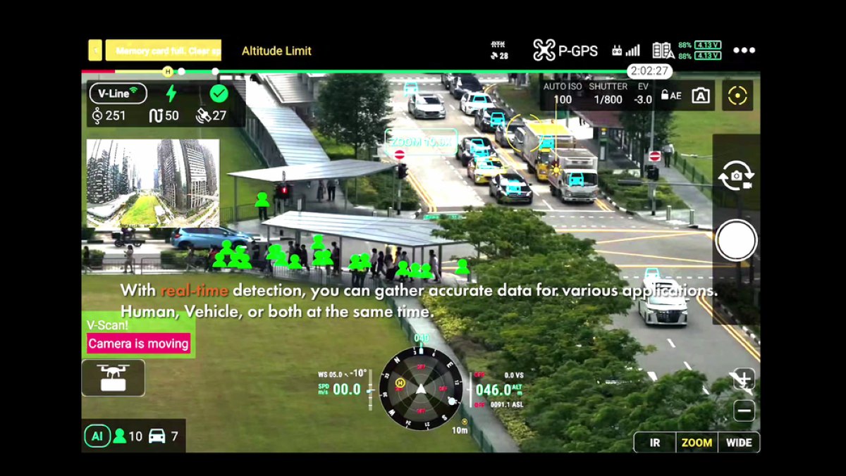 volarious v scan app drone surveillance tracking monitor people